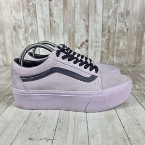 Vans Old Skool Platform Lavender Suede Low Top Sneakers Women US 8.5 EUR 39